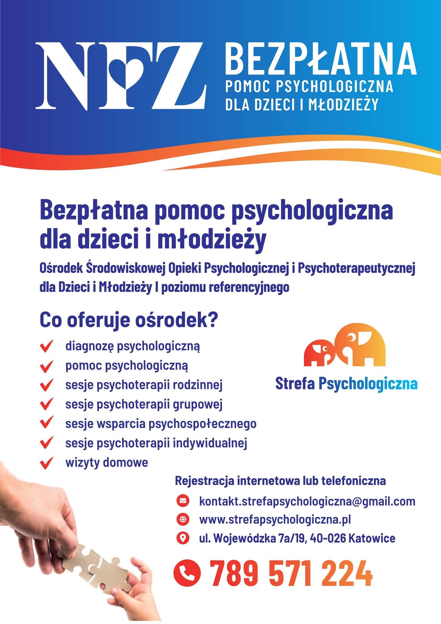 ulotka na temat pomocy psychologicznej