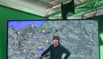 Uczeń Śląskich w roli prezentera pogody 