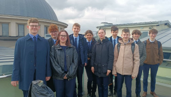 podziwianie panoramy Katowic z tarasu katedry