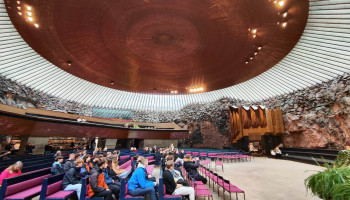 Uczniowie w Kościele w Skale w Helsinkach